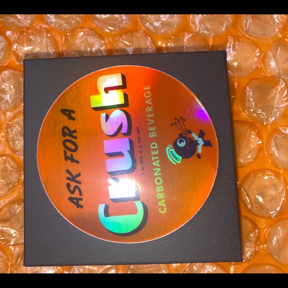 ORANGE CRUSH & MR CRUSHY 3” STICKER MINT - Picture 2 of 3
